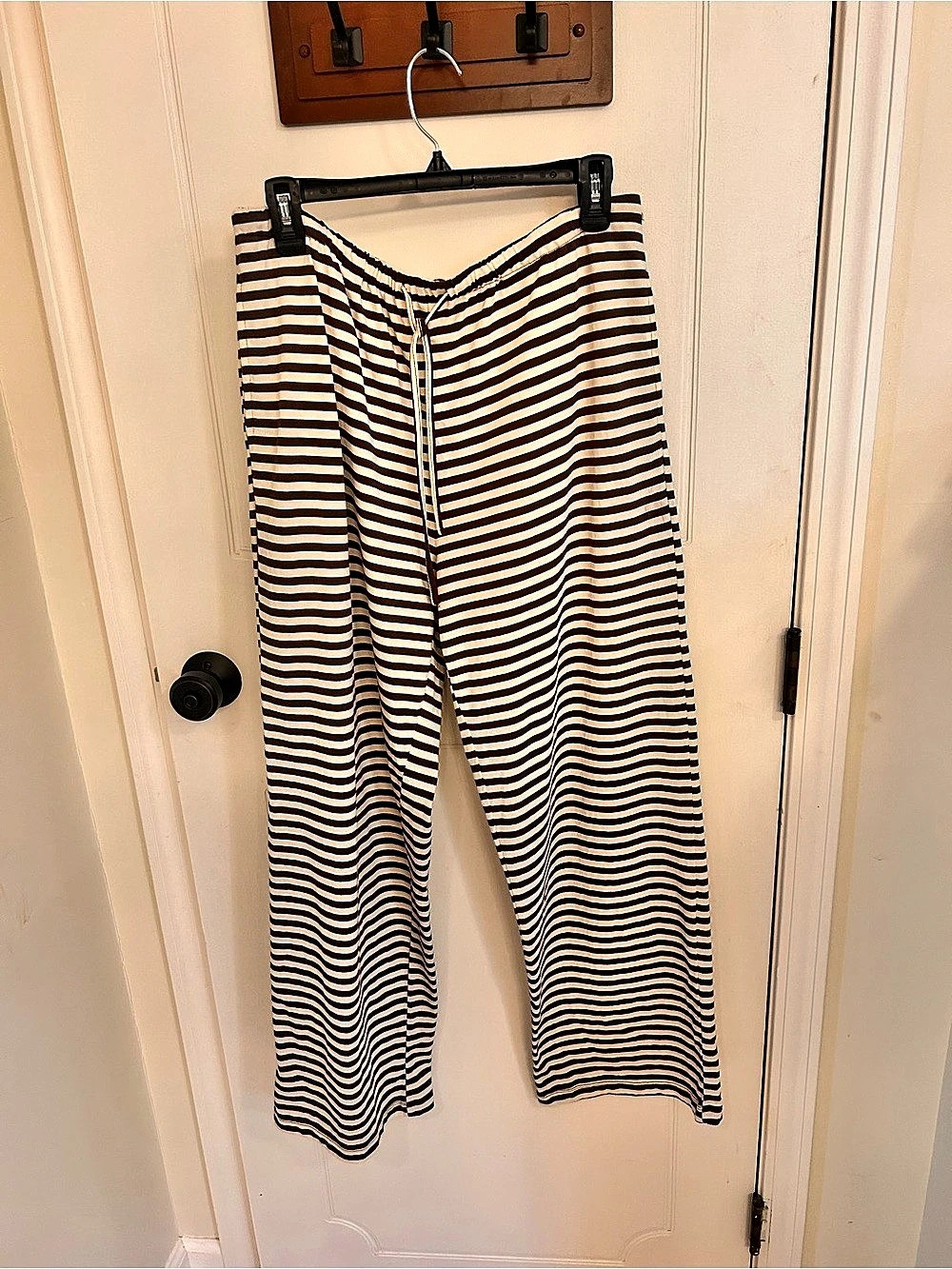 Lioness Bloom Pant Striped Wide Leg Pants in Brown & Cream